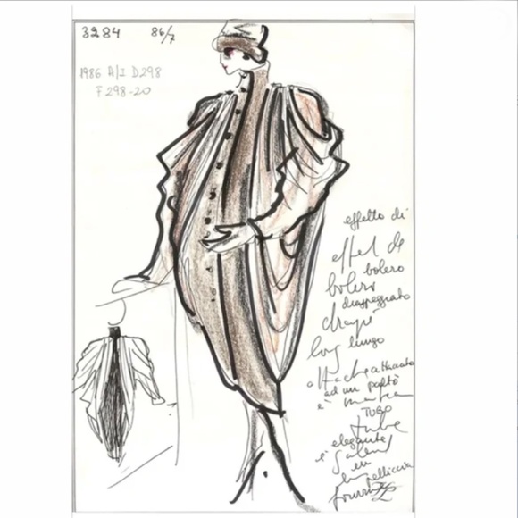 Fendi Jacket Batwing Sleeve Long Cocoon Duster Rose Pink Suede Leather Rare - Picture 17 of 17